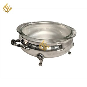 Fabricant de casseroles rondes en acier inoxydable, vaisselle et casseroles de créateurs tendances, bols de nourriture avec couvercle - Product Image 2