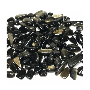 Cristal or brillant puce d'obsidienne pierre en vrac puces de pierres précieuses brutes puce de pierre dégringolée galets de cristal de guérison naturelle grossiste - Product Image 3