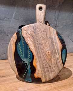 Planche à fromage en résine d'acacia à découper écologique avec rainure organique Planche à découper de luxe en bois d'olivier Ustensiles de cuisine d'admirable - Product Image 5