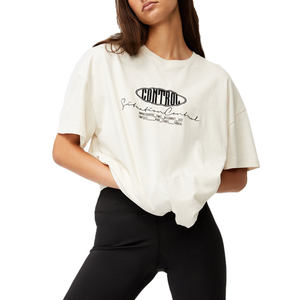 Dtg Print Streetwear Graphic Tees T-shirt blanc Plus Size Vêtements pour hommes T-shirt délavé à l'acide T-shirts surdimensionnés vintage personnalisés pour hommes - Product Image 2