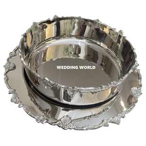 Tazón de Chocolate de Metal con Acabado de Plata de Excelente Calidad Hecho a Mano para Hotel, Nuevo Tazón de Chocolate al por mayor - Product Image 4