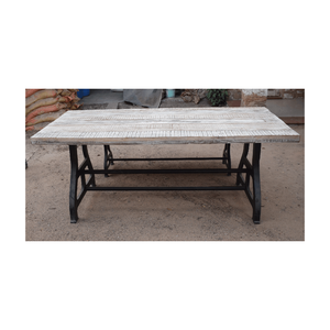 Table à manger industrielle vintage, banc en fer et bois anciens, décoration intérieure, bricolage, décoration murale, meubles OEM pour la maison et le bureau - Product Image 6