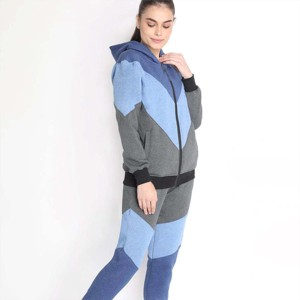 Women Trendy Zipper Tracksuit | Stylish Two-Piece Sportswear <b>Set</b> with Zipper Jacket and Jogger Pants - Product Image 5