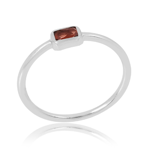 Bijoux fins classiques en argent sterling 925 massif bague en pierres précieuses grenat naturel stock prêt en gros - Product Image 1