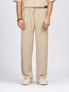 High Quality <b>Men</b> <b>Baggy</b> Wide Leg Midweight Canvas High Street Sweat Pants <b>Joggers</b> Custom Embroidery Logo Stacked Quick Dry - Product Image 2