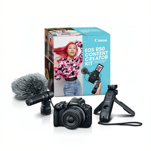 Hybrid Mirrorless Digital <b>Camera</b> with RF-S18-45mm F4.5-6.3 IS STM Lens Tripod Grip Microphone - Product Image 2