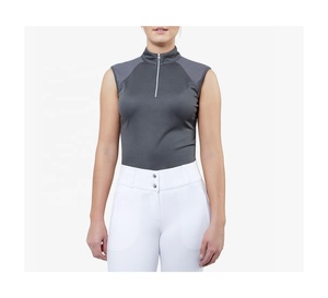 Chemise d'équitation pour femmes, manches moins, couche de Base, équitation, manches moins, hauts - Product Image 1