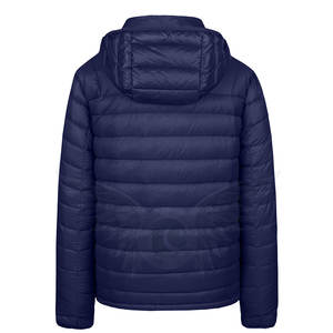 แจ็กเก็ตขนเป็ดแบบเรียบสำหรับผู้ชายทรงสลิมฟิตสีพื้นโลโก้ด้านหน้าดีไซน์ใหม่ - Product Image 2