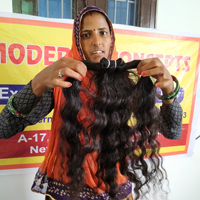 Lots de Cheveux Naturels Indiens Ondulés Remy de Temple, Cheveux Humains Bruts Double Drawn, Extensions de Tissage de 10 à 32 Pouces