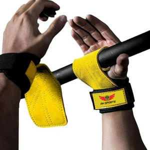 Empuñaduras de gimnasia OEM con correas de algodón para levantamiento de pesas, empuñaduras de gimnasia de alta calidad, logotipo personalizado, resistente - Product Image 2