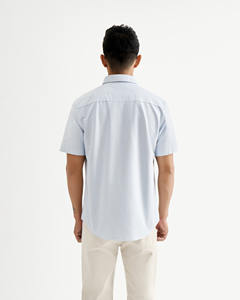 Camisa informal de manga corta sólida para hombre, ajustada, estilo clásico, Otoño, transpirable, Media manga, Vietnam por Routine - Product Image 3