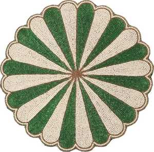 <b>Beaded</b> embroidery <b>placemat</b> Glass <b>beaded</b> <b>placemat</b> bead <b>placemat</b> - Product Image 1