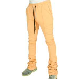 <b>Men's</b> High Waist Cotton Flared <b>Joggers</b> Straight Wide Leg Puff Printed Sweatpants <b>Denim</b> Stacked Sports Pants - Product Image 4