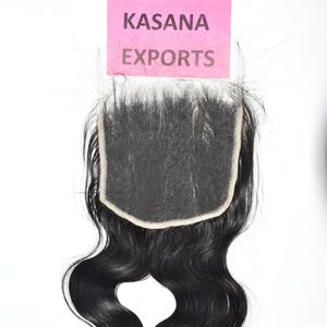 Extensions de cheveux humains naturels noirs, tissage lâche profond, fermeture HD 6*6, double trame machine, cheveux indiens traités pour femmes - Product Image 1