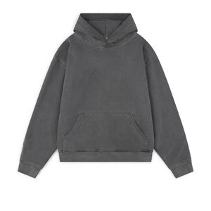 Suéter informal con capucha de algodón 100% de alta calidad para hombre, estilo de pecho de doble línea con logotipo de letra, sudaderas con capucha sueltas para la temporada de primavera - Product Image 6