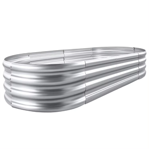 High Quality Oval <b>Raised</b> Garden <b>Bed</b> Galvanized <b>Metal</b> Planter for Outdoor Home Use Flower Pots & Planters - Product Image 6