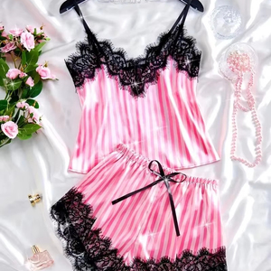 Ensemble de 2 chemises de nuit en dentelle pour femmes, vêtements de maison exquis, nouveaux pyjamas verts pour la nuit, robe de nuit transparente à fente, ensemble soutien-gorge et culotte à col en V - Product Image 5