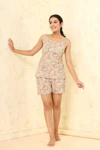 Pijamas de algodón sostenible para mujer, conjuntos de pijama de talla grande de estilo indio con decoración de botones, pijamas de mujer - Product Image 3