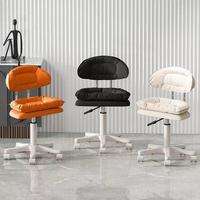 Chaise de bar pivotante moderne en métal avec dossier, tabouret de salon réglable en hauteur pour la beauté, le maquillage, la manucure, mobilier professionnel