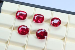 Piedra preciosa de rubelita cultivada en laboratorio, piedra de rubelita sintética facetada suelta, gemas de rubelita de laboratorio para hacer joyas - Product Image 6