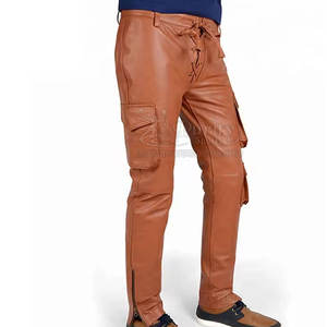 Precio barato Pantalones para hombre Pantalones de cuero de calidad superior Pantalones de cuero de color personalizado de invierno para hombres - Product Image 4