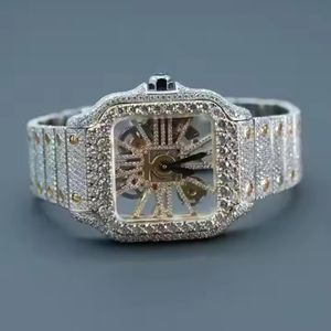 Superior Iced Out Automatic Moissanite Diamond <b>Watch</b> Luxury Hip Hop Style Timepiece <b>for</b> Men Wholesale Price - Product Image 2