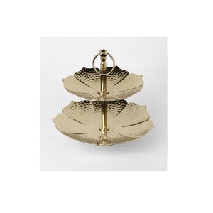Conception personnalisée Support de serveur de gâteau en métal fini doré Fabricant de support de gâteau en métal décoratif fait à la main Nouvelle arrivée - Product Image 4