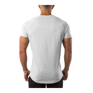 Men's <b>White</b> Short Sleeve O-Neck T-<b>Shirt</b> <b>Slim</b> <b>Fit</b> Breathable Jersey Cotton Casual Printed Letter Logo Front - Product Image 2