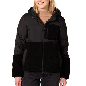 Abrigos acolchados de mujer con logotipo personalizado OEM de color negro Chaquetas acolchadas de burbujas Chaqueta cálida de Invierno para mujer - Product Image 1