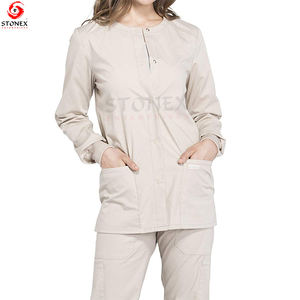Léger échauffement naturel uniformes femmes infirmière vêtements de travail gommage vestes pour l'hôpital meilleure vente - Product Image 4