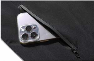 Chaqueta con capucha de trabajo a prueba de viento con cremallera completa acolchada estilo callejero cortavientos casuales de otoño resistentes al agua con logotipo frontal - Product Image 6