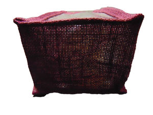 Sac à vin en jute écologique avec poignée-Motif géométrique, haute qualité, idéal pour les emballages et les cadeaux, fabriqué en Inde - Product Image 3