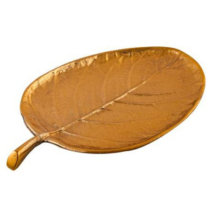 Mesa de estilo nórdico para sala de estar, adornos abstractos de Metal, arte artesanal, hoja de Metal, decoración dorada para el hogar - Product Image 3