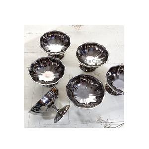 Ensemble de six tasses à crème glacée de taille personnalisée en acier inoxydable couleur argent tasse de service à crème glacée à bon prix - Product Image 6