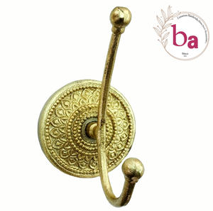 High Quality Export-Grade Gold Flower Cast Iron Coat Hat <b>Hooks</b> Hanger Handcrafted Product Category for <b>Hooks</b> & <b>Rails</b> - Product Image 1