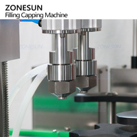 Machine de remplissage, de scellement et de bouchage automatique ZONESUN ZS-QW1600 pour peinture aérosol, crème solaire, tonique pour la peau, canettes métalliques, bouteilles, liquides et gaz