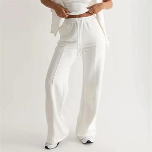 Pantalon décontracté polyvalent amincissant à jambe large respirant à taille haute plat et doux rose personnalisé Nouveauté 2026 - Product Image 6