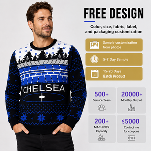 <span class=keywords><strong>Pull</strong></span> de Noël pour <span class=keywords><strong>homme</strong></span>, production originale de design personnalisé, fabrication exquise, <span class=keywords><strong>pull</strong></span> de football pour l'automne et l'hiver - Product Image 5