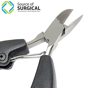Professional High Quality Source of Surgical Stainless Steel Nail Cutter Sharp Blade Tip <b>Plastic</b> Handle Grip for Finger Toe Use - Product Image 2