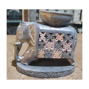 Quemador de aceite aromático con forma de elefante para tallado de esteatita hecho a mano de alta calidad para fragancia de hogar y habitación de Hotel - Product Image 1