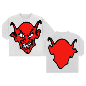 T-shirt graphique surdimensionné délavé à l'acide pour hommes 100% coton Boxy Fit Distressed Vintage Style Crop Top Available Plus Blank - Product Image 5