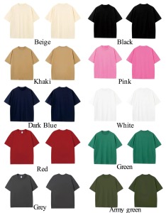 เสื้อยืดสำหรับผู้ชายและผู้หญิงเสื้อยืดผ้าฝ้าย100% โอเวอร์ไซส์ลายไหล่ตกออกแบบได้ตามต้องการ - Product Image 3