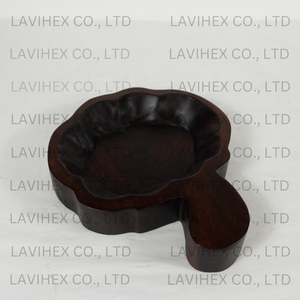 Cuenco de madera de acacia para masa de calabaza, portavelas de decoración de Acacia - Product Image 2