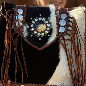 Bolsos de Cuero Vacuno Casuales de Alta Calidad para Mujer, Bolsos de Hombro de Cuero Vacuno de Color Sólido de Alta Calidad, Precio al por Mayor - Product Image 3