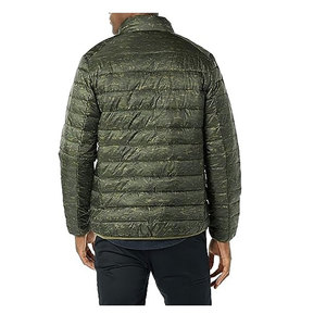 Vente en gros de vestes d'hiver personnalisées pour hommes, doudoune imperméable noir blanc avec toile enduite de style street fashion traitée - Product Image 6