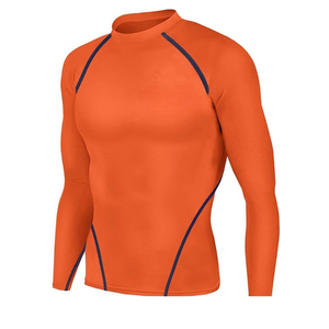 Conjuntos de entrenamiento de gimnasio personalizados para hombre, ropa deportiva de compresión de 2 piezas, ropa deportiva impermeable con patrón sólido - Product Image 3