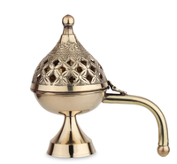 Brûleur d'encens fait main en métal artisanat cadeaux brûleur d'encens en laiton accessoires religieux finis classiques brûleur d'encens en métal