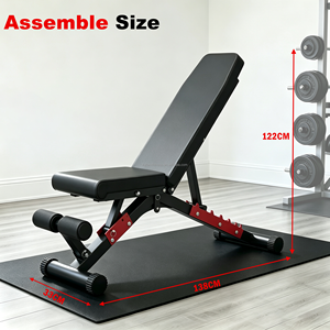 Panca Multifunzionale Regolabile per Sollevamento Pesi e Addominali, Panca per Pesi ad Alta Resistenza per Body Building e <span class=keywords><strong>Palestra</strong></span> - Product Image 6