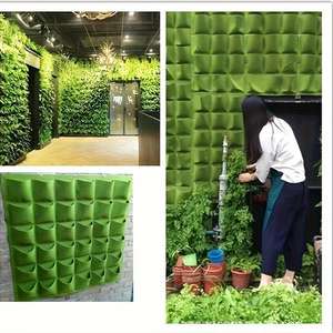 Jardinières Verticales Murales à Poches Suspendues en Fibre de <span class=keywords><strong>Plastique</strong></span> pour Jardin d'Herbes Aromatiques Intérieur ou Extérieur, Sac de Plantation Vertical - Product Image 3