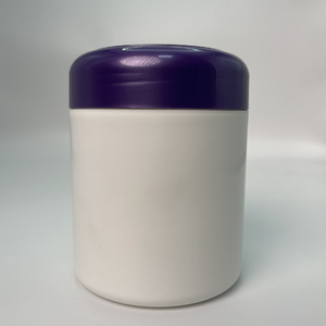 Pavico Vietnam Manufacture PP 500ml Pot de revitalisant Pot blanc avec bouchon à vis violet pour gommage corporel Conteneur d'emballage cosmétique - Product Image 1